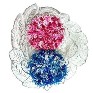 Hand Crafted Colorful Scrubbing Kitchen or Spa Pads Reusable Crocheted Polyester